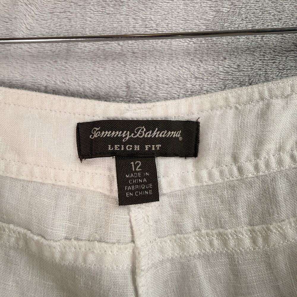 Tommy Bahama 100% Linen Shorts Women's 12 White Resortwear Beach Summer Vacation - Picture 4 of 15